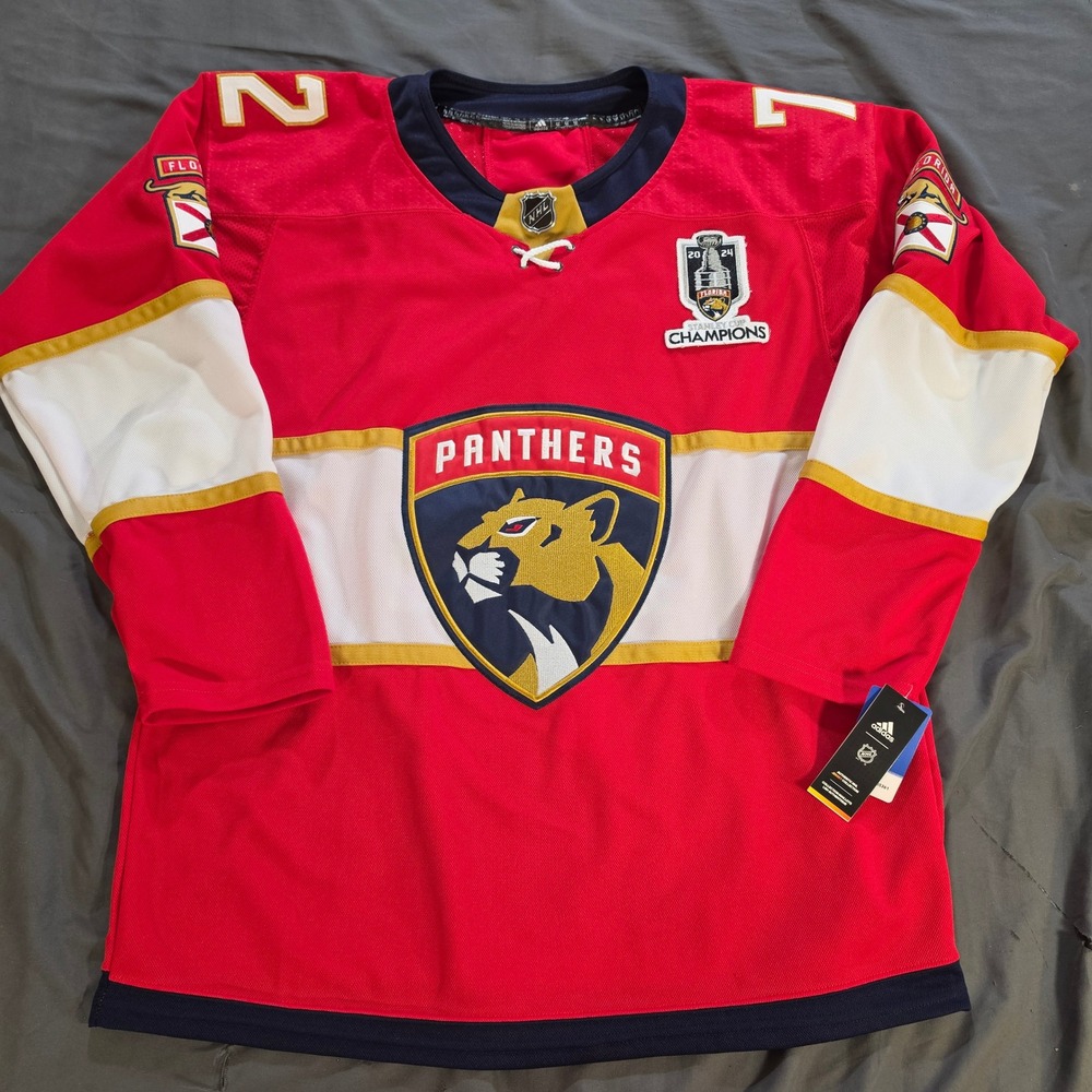 Adidas Florida Panthers Sergei Bobrovsky 72 Stanley Cup Champions Jersey 56 NEW